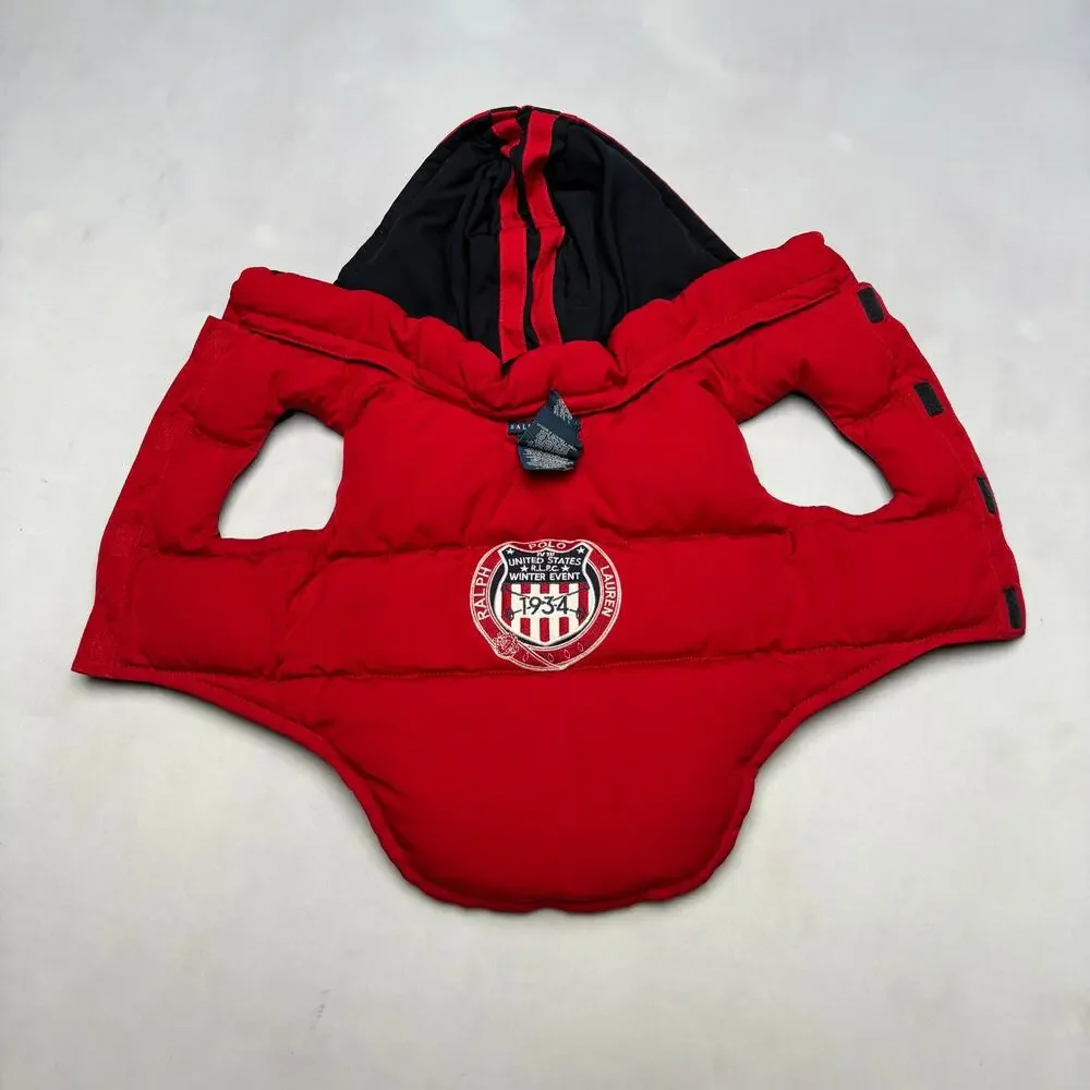 Ralph Lauren USA Dog Down Reversible Puffer Jacket Size Large